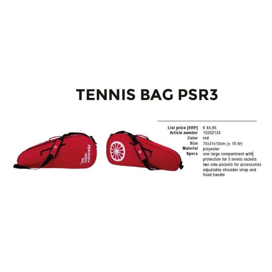 The Indian Maharadja PSR3 Tennisbag Red
