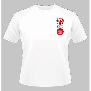 Sportshirt wit dames verbeeten challenge