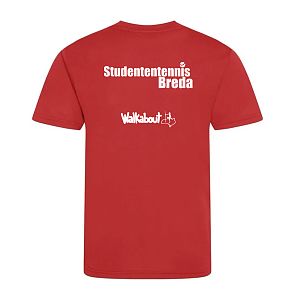 Herenshirt studententennis Breda - rood